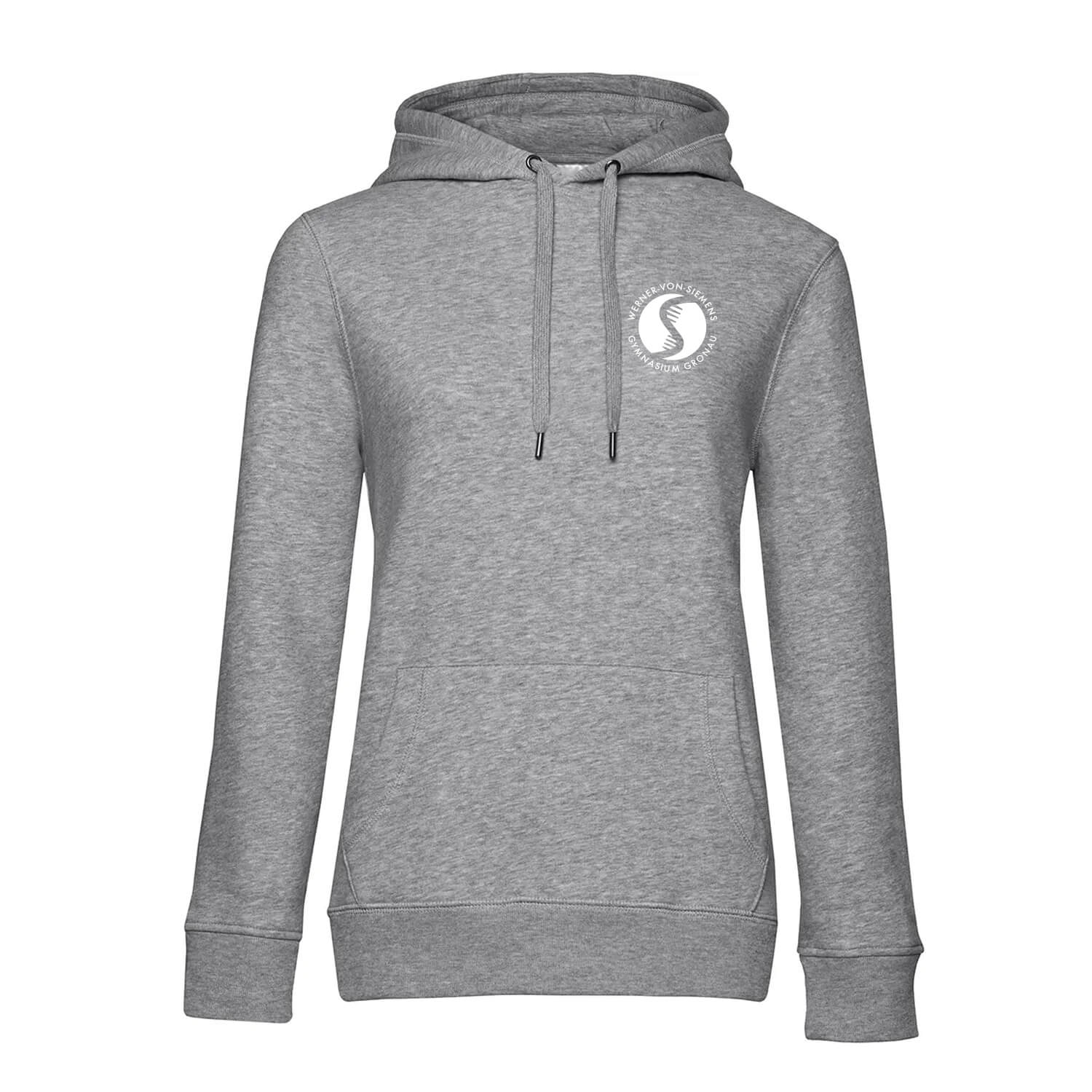 Damen Hoodie Sweat Basic Logo Weiß