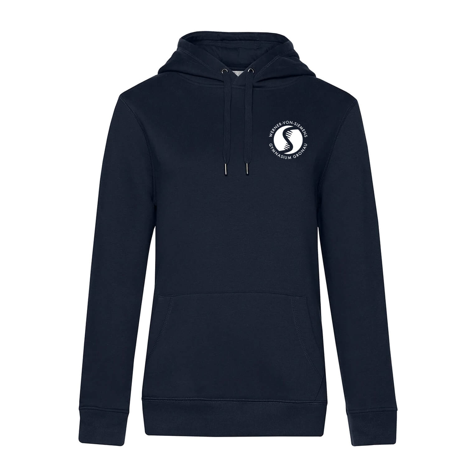 Damen Hoodie Sweat Basic Logo Weiß