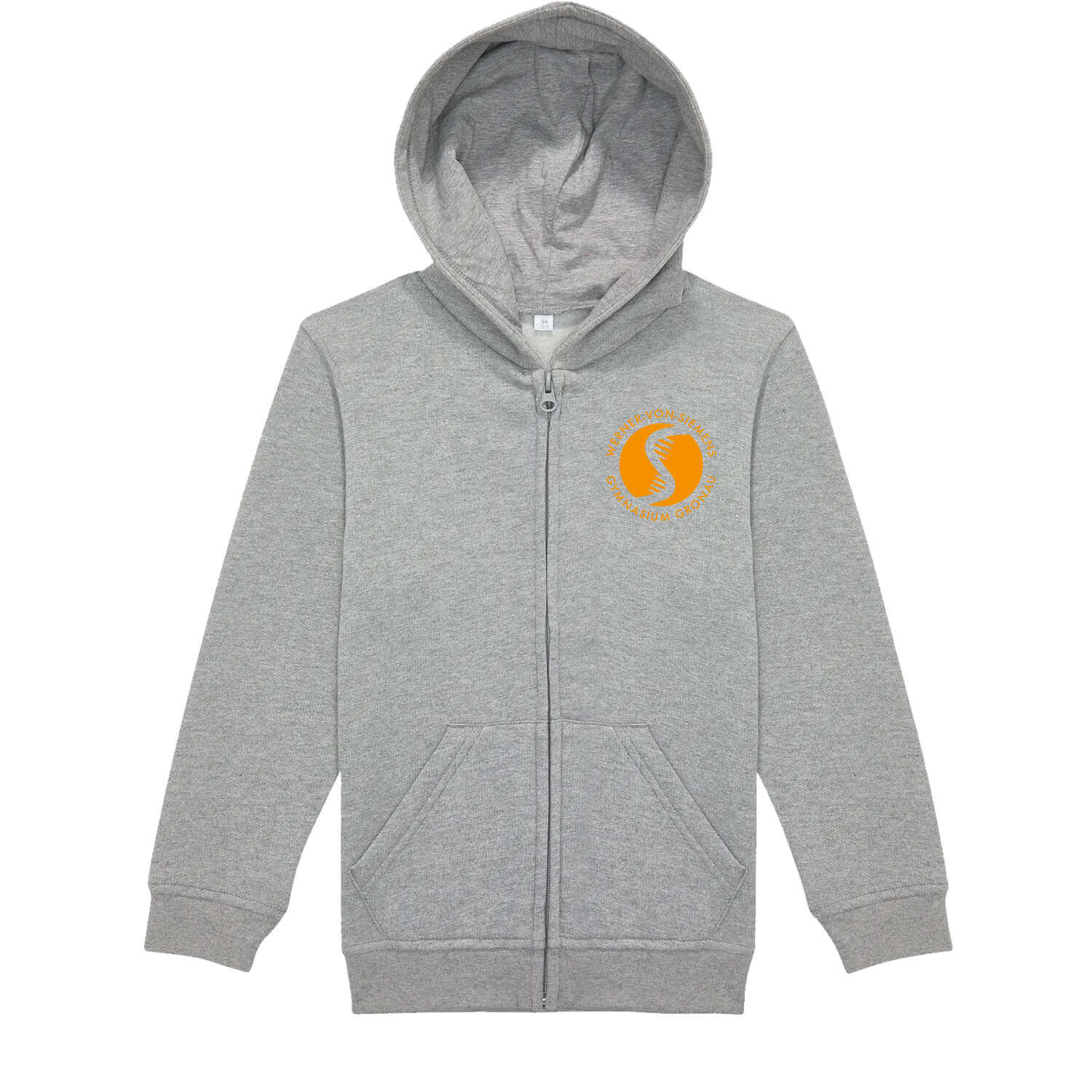 Kids Zip Hoodie Sweat Basic Logo Orange